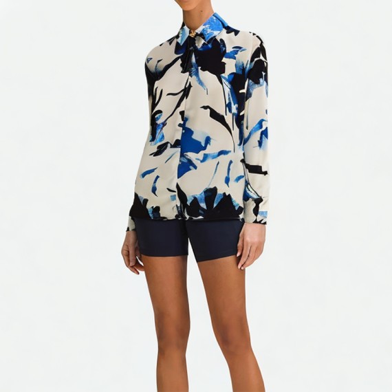 Printed Satin Shirt