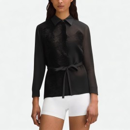 Color-block Mesh Shirt