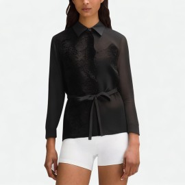 Color-block Mesh Shirt