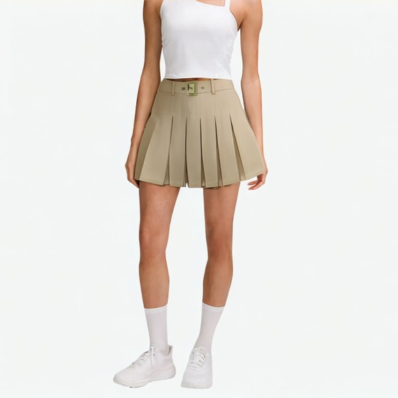 High-Waisted Pleated Skirt