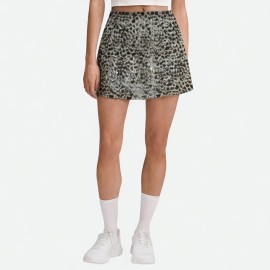 Women's Leopard Print A-Line Skirt