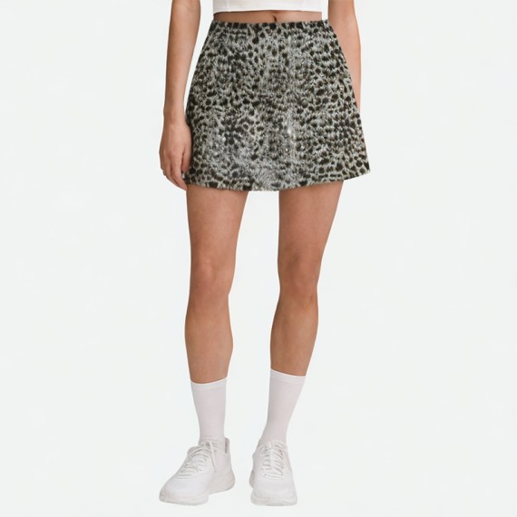 Women's Leopard Print A-Line Skirt