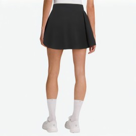 Button Decorated Pleated Skirt