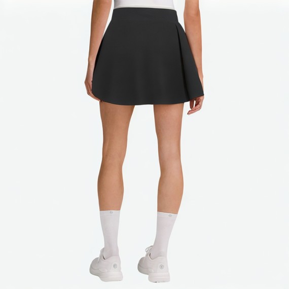 Button Decorated Pleated Skirt