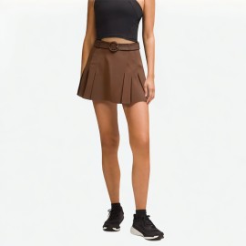 Leather Pleated Skirt