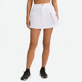 High-Waisted White Mini Skirt