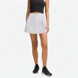 High-Waisted White Mini Skirt