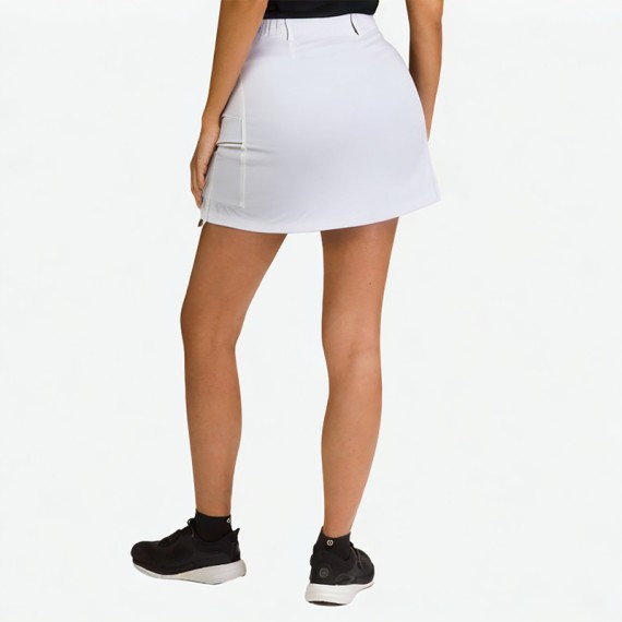 High-Waisted White Mini Skirt