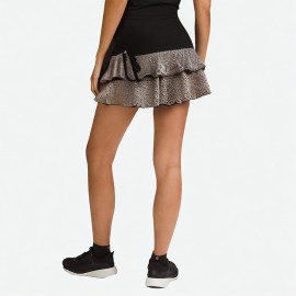 Leopard Print Pleated Skirt