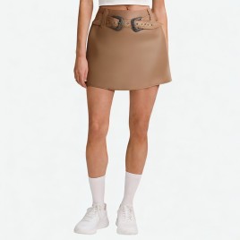 A-Line Leather Skirt 
