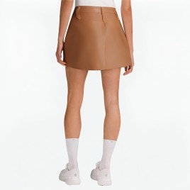 A-Line Leather Skirt 