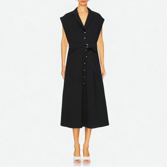 Sleeveless Shirt Dress