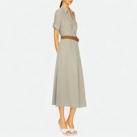 Vintage Long-Sleeve Shirt Dress