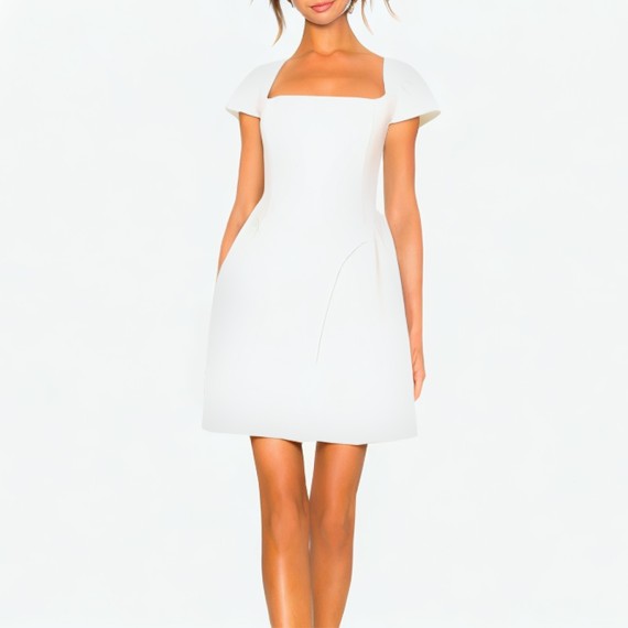 Fashion Solid Color Dress