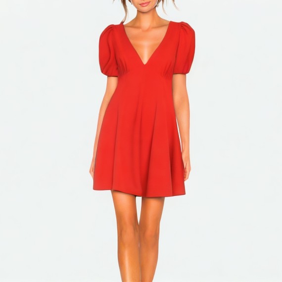 Puff Sleeve Mini Dress