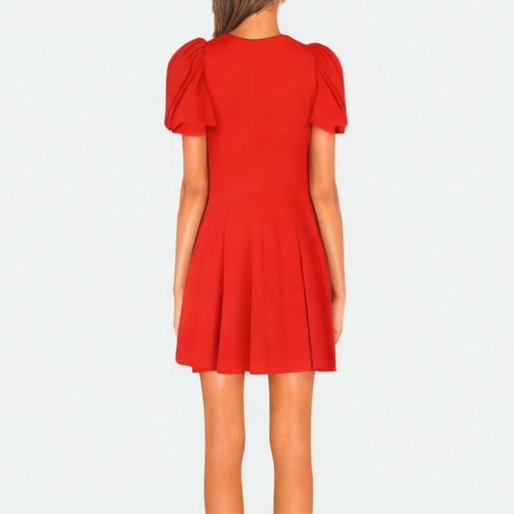 Puff Sleeve Mini Dress