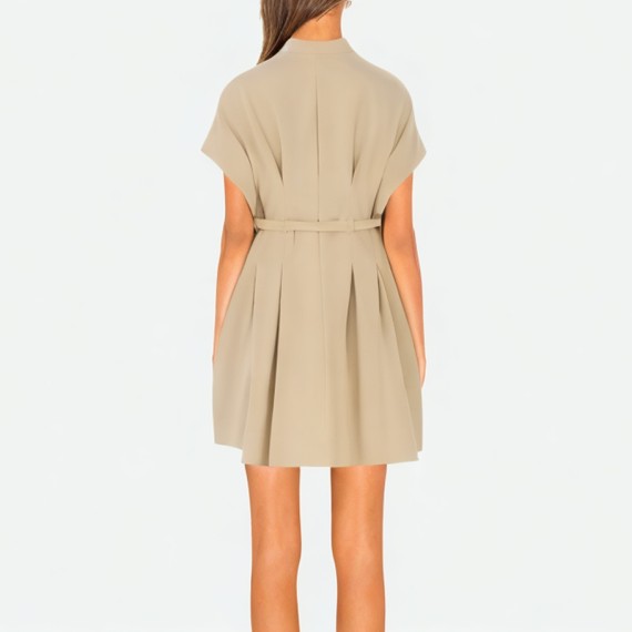 Fashion Pleated Mini Dress