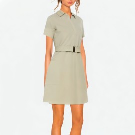 V-Neck Shirt Dress