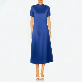 Satin Textured Midi Dress