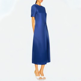 Satin Textured Midi Dress