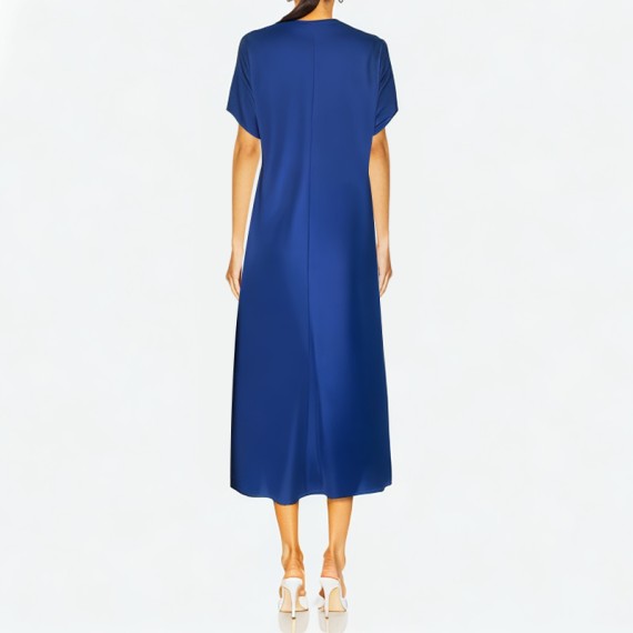 Satin Textured Midi Dress