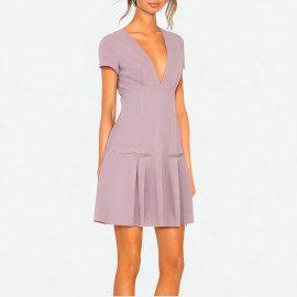 Pleated Short Dress