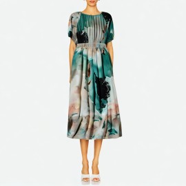 Tie-Dye Satin Dress