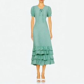 Elegant Ruffled Hem Dress