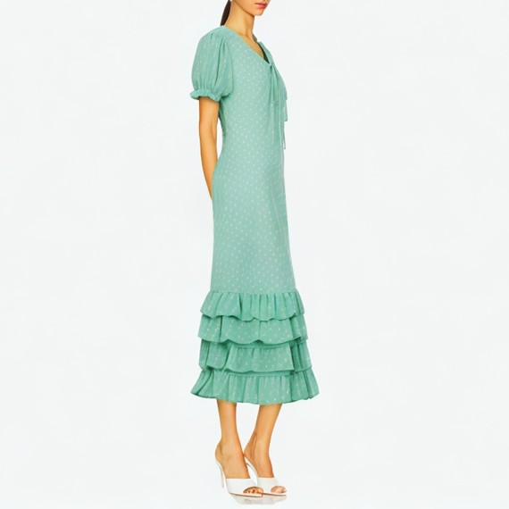 Elegant Ruffled Hem Dress