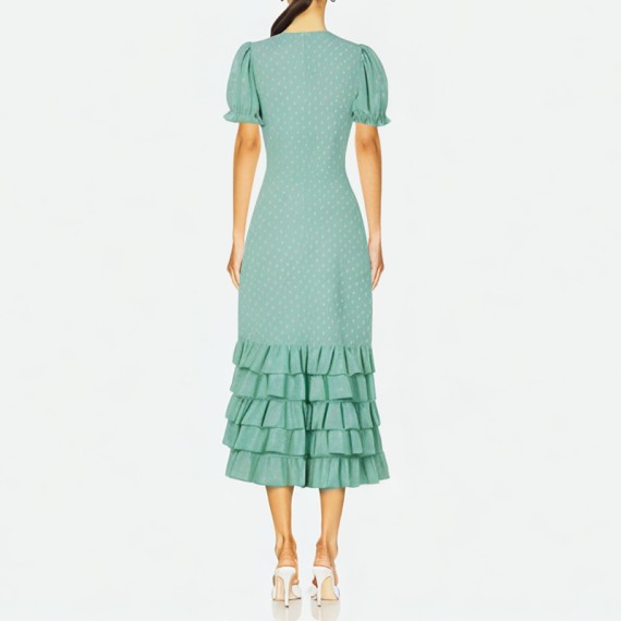 Elegant Ruffled Hem Dress