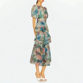 Stretchy Puff Sleeve Dress
