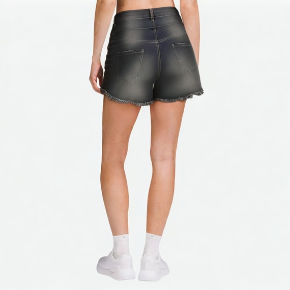 Frayed Hem Denim Shorts