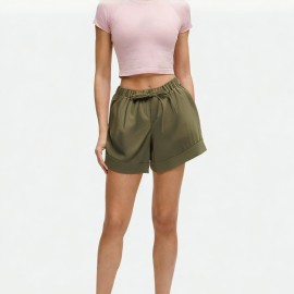 Casual Loose-Fit Elastic Shorts