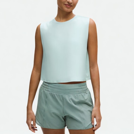 Solid Color Round Neck Vest